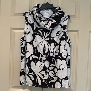 Bryn walker Etta Woven Floral Cowl Neck Sleeveless Tank XXL nwt
